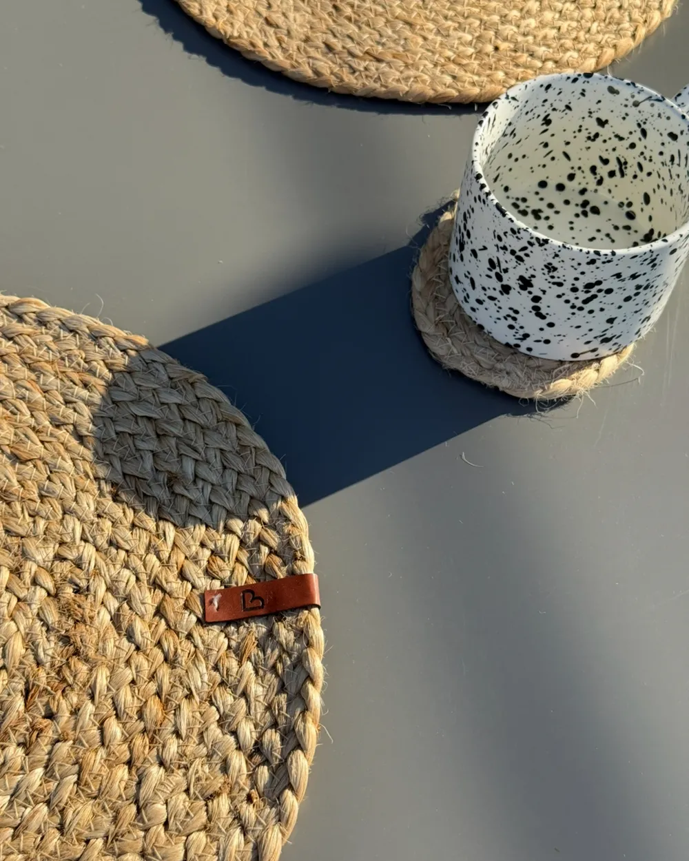 12 Piece Placemats and Coasters Set BUSHYLARK Jute Natural_1005408