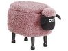 Pouf animaletto in tessuto rosa SHEEP_783632