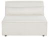 Canapé d'angle à droite modulable 3 places en bouclé blanc HELLNAR_911435