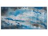 Tapis avec tache bleu et grise 80 x 150 cm BOZAT_755272