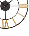 Iron Skeleton Wall Clock ø 80 cm Black and Gold VALSOT_822171