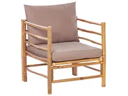 Garden Lounge Set with Table 5 Seater CERRETO Bamboo Taupe Left Hand_908889