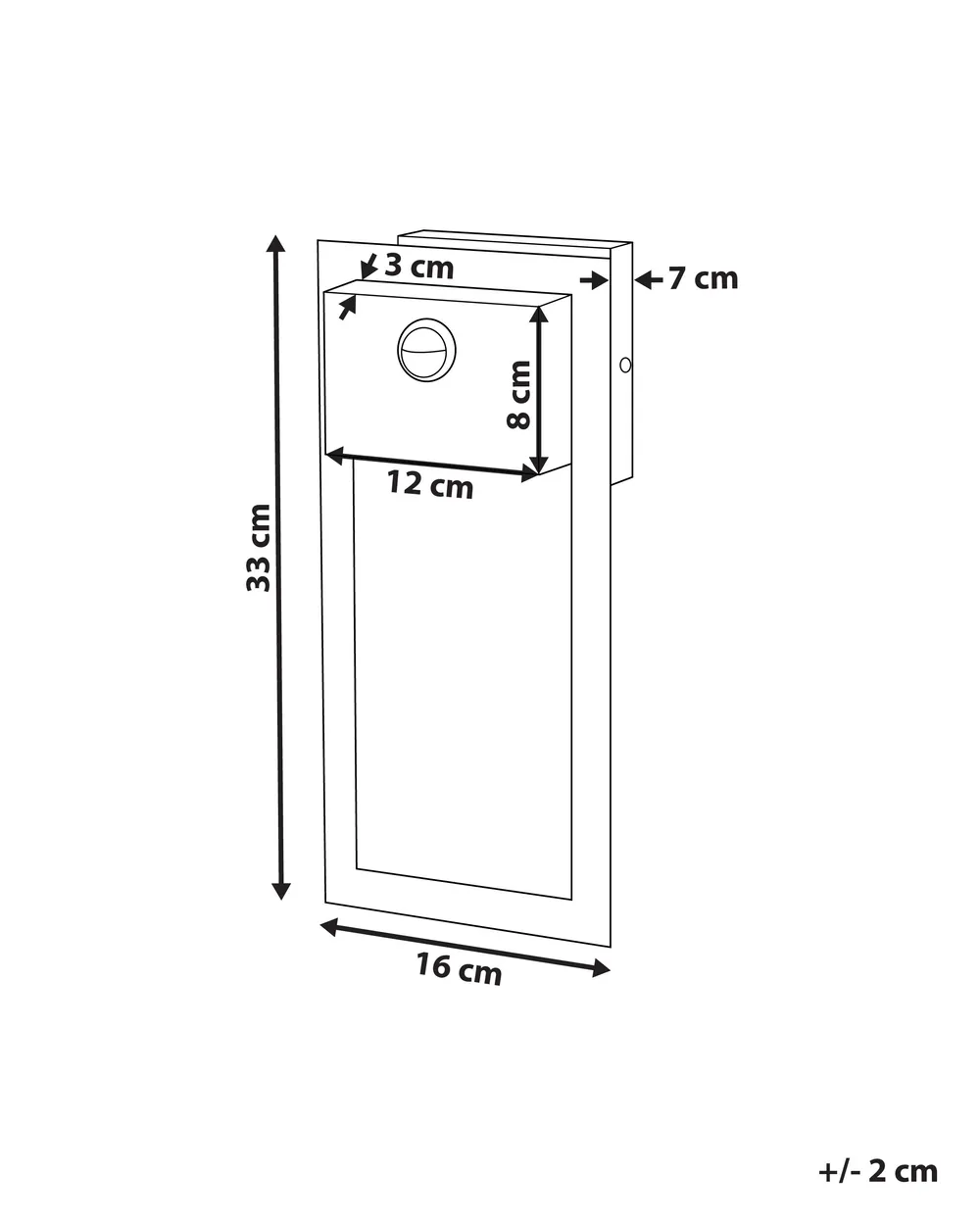 Applique a LED per esterni ELLIOT con sensore di movimento Nero_870400