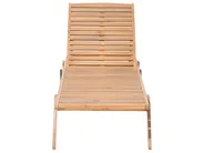 Lettino Prendisole con Cuscino CESANA PREMIUM Legno d'acacia Grigio chiaro_990949