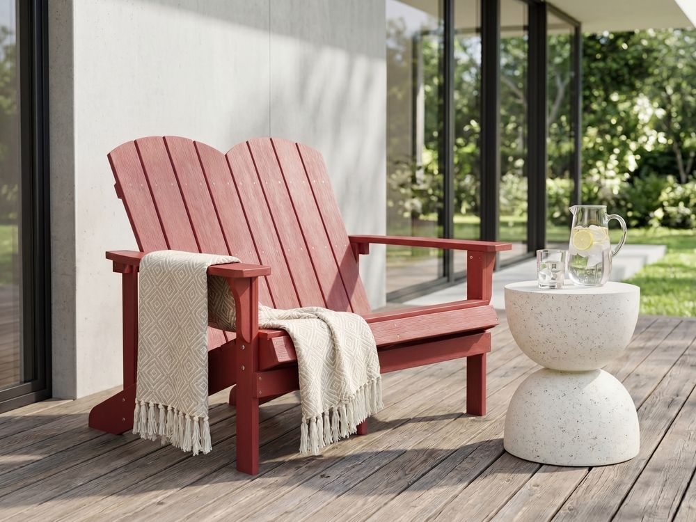 Panchina da giardino ADIRONDACK 125 cm Rosso
