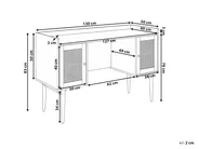 Biurko RATANA 130 cm 50 cm Jasnobrązowy_1046855