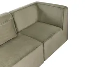 Modular Corner Sofa 4 Seater LEMVIG with Ottoman Corduroy Green Left Hand_875792
