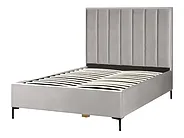 Ottoman Bed SEZANNE Velvet Light Grey 140 x 200 cm (EU Double)_800042