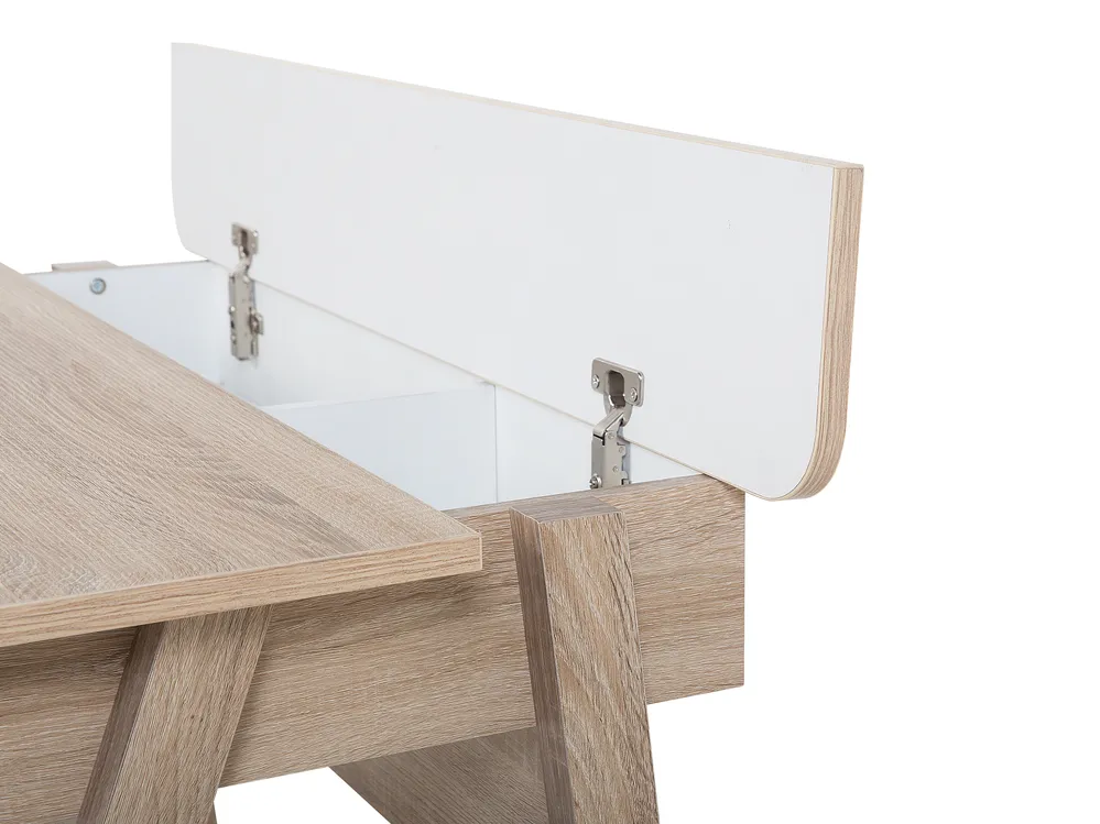 Scrivania Beliani Stile Scandinavo Con 2 Cassetti – 110x50 Cm, Bianca, Per Ufficio O Studio