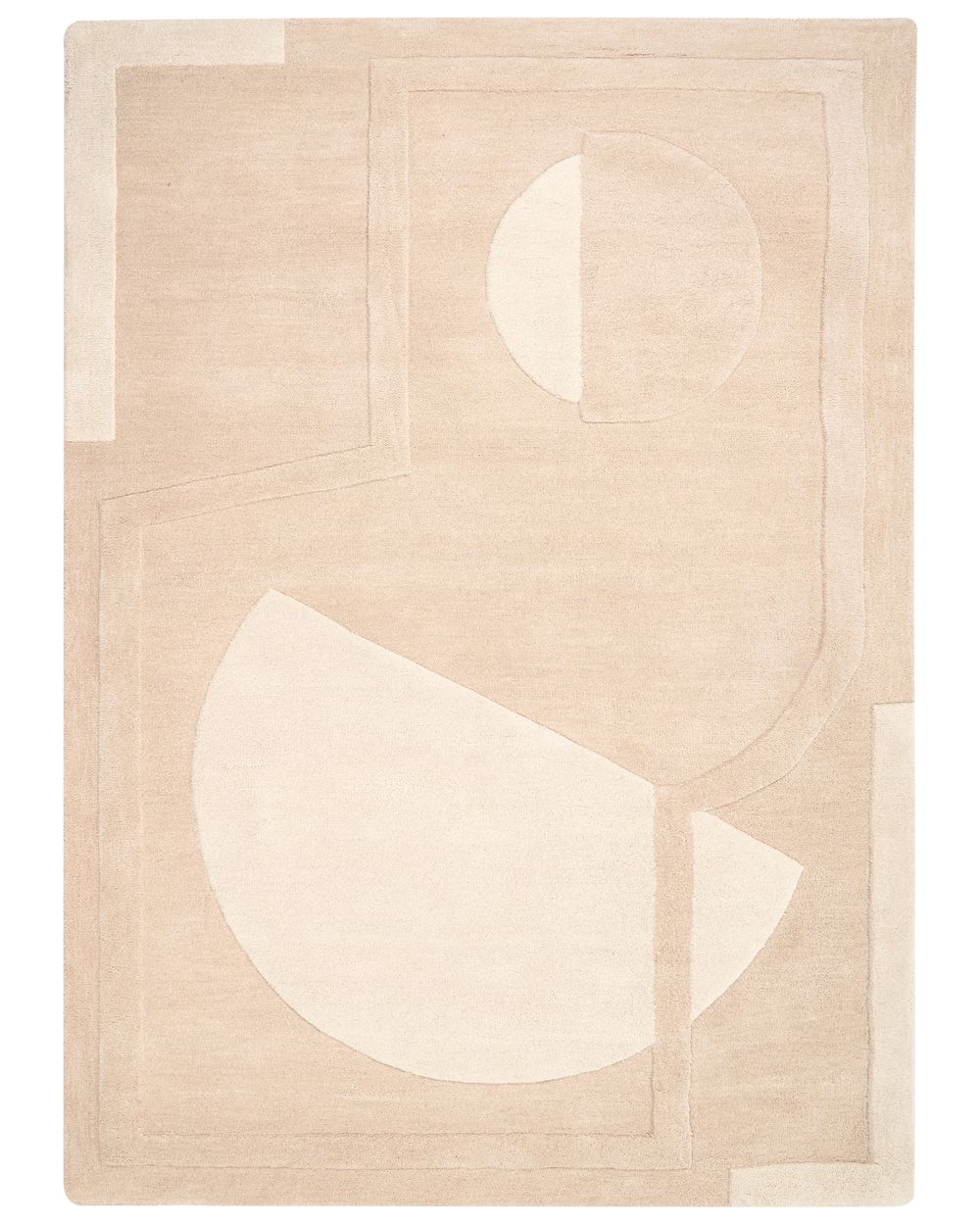 Teppich GAYA Beige 160 x 230 cm Wolle