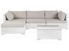 Right Hand 4 Seater PE Rattan Garden Modular Corner Sofa Set White SANO II_933636