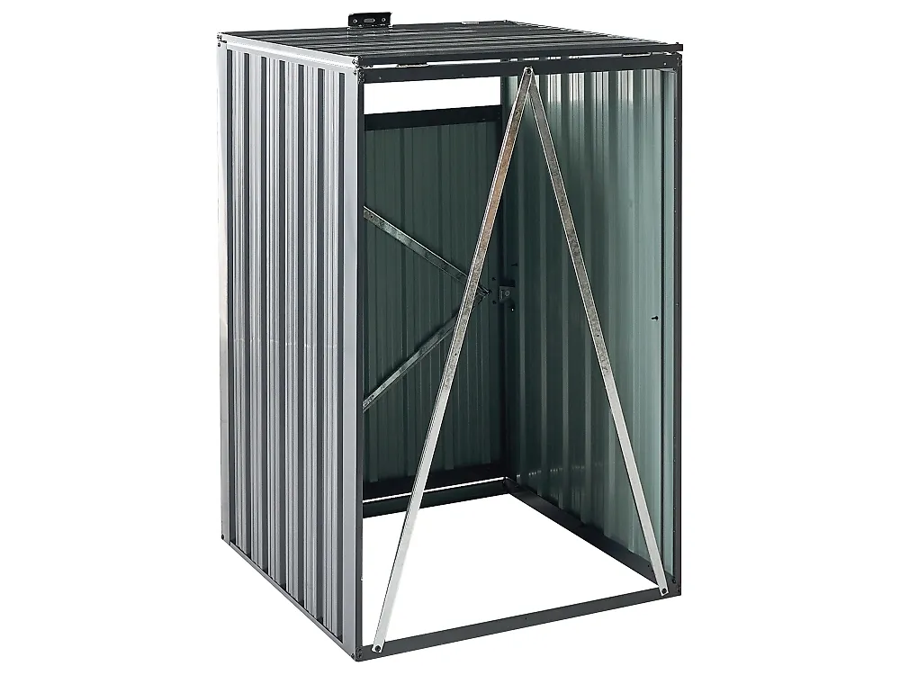 Abrigo para caixote do lixo 240 L PERINALDO Metal Cinzento grafite_1185036