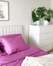 Bed Boucle LUNAN 160 x 200 cm (EU King Size) Off-White_1168067
