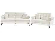 Set da salotto 5 posti SKIVE Bouclé Bianco_948696