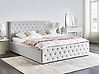 Lit ottoman AMIENS Tissu Beige 180 x 200 cm