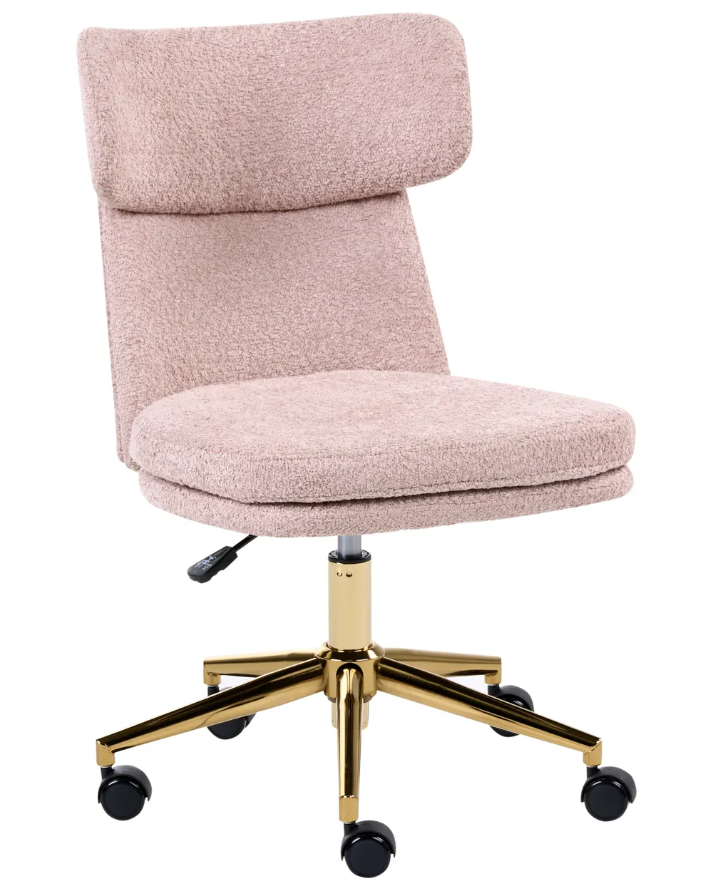 Sedia da scrivania GRANBY Bouclé Rosa pastello_1060431