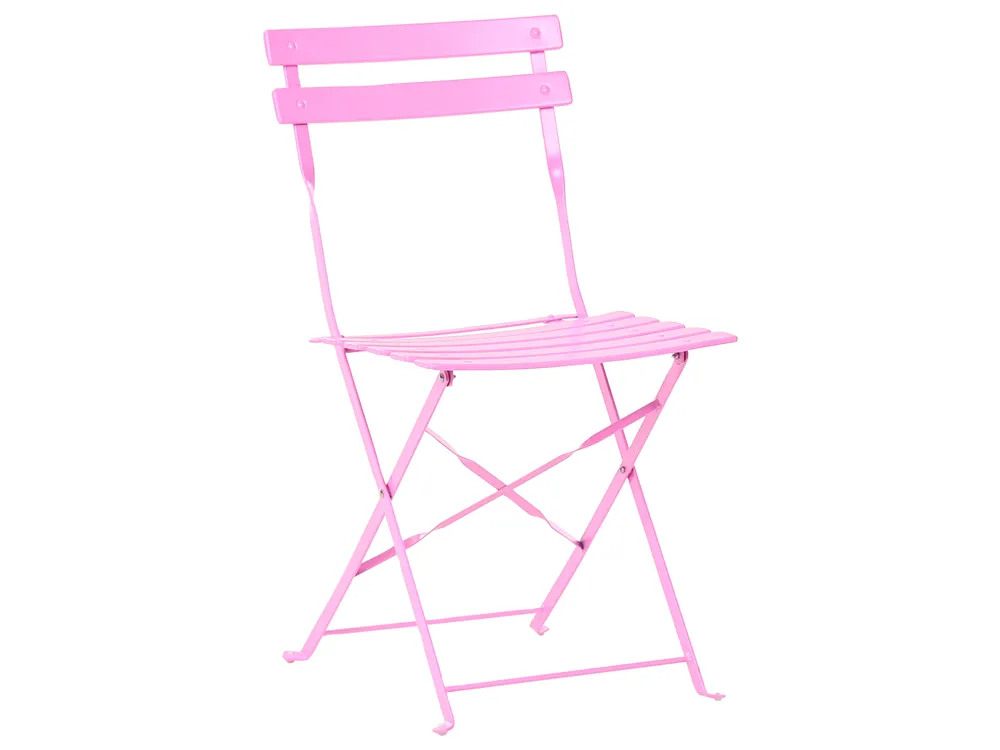 Set bistrot Pieghevole FIORI Metallo Rosa_1093610