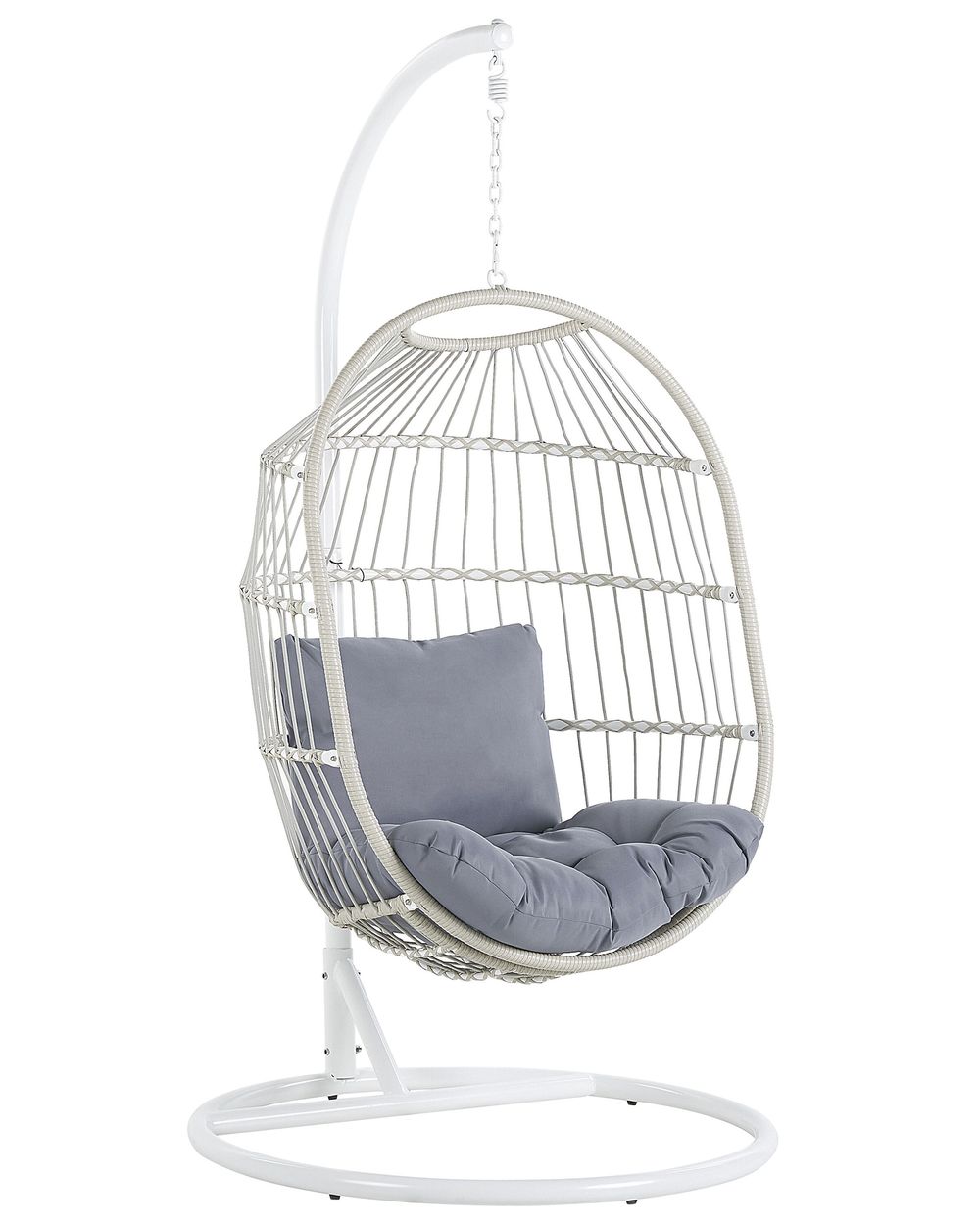 Hanging chair with stand white online