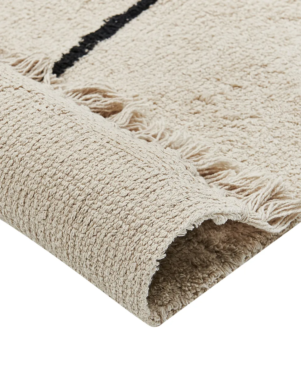 Rug NURU Light Beige 140 x 200 cm Cotton_840018