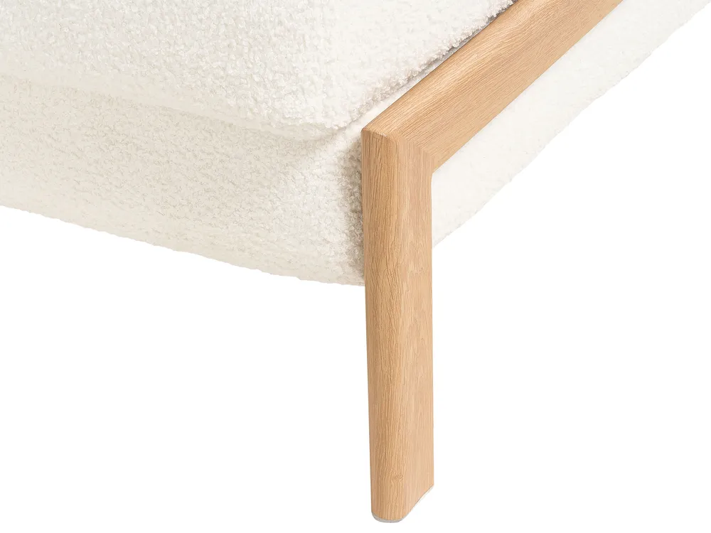 Set da salotto 3 posti EDLAND con Panca Bouclé Bianco_1041135