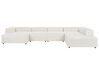 Left Hand 5 Seater Modular Boucle Corner Sofa White APRICA_908571