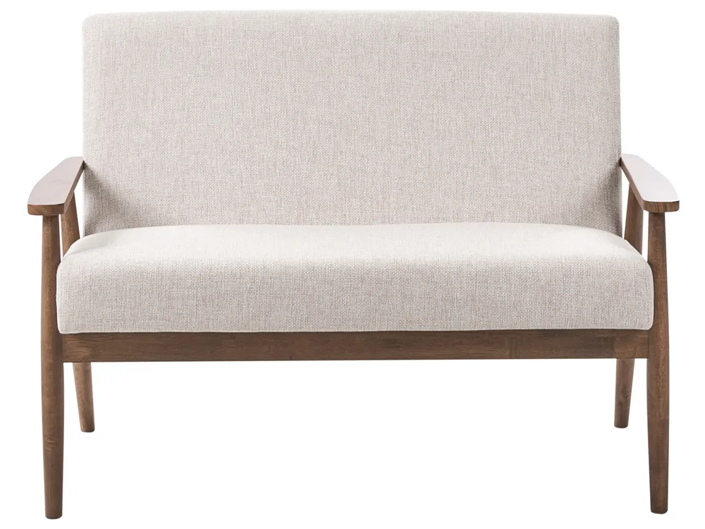 Sofa dla 2 osób ESRUM Ciemny brąz/ beżowy