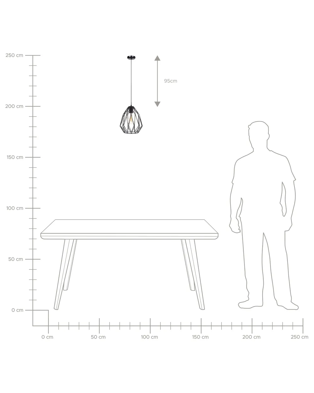 Lampadario MAGRA Metallo Nero_712224