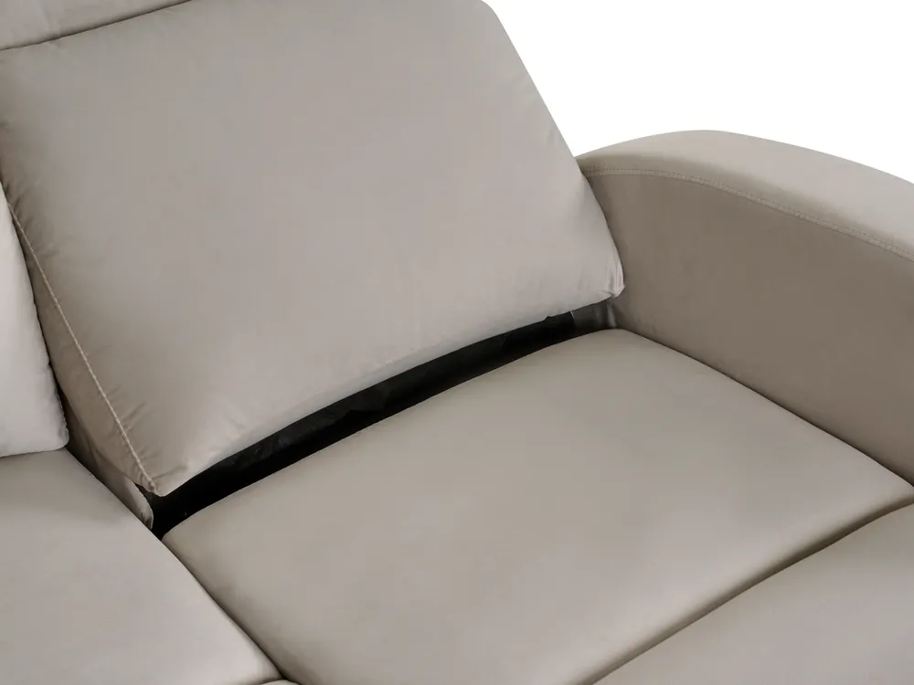 Sofa z elektryczną funkcją relaksu dla 2 osób VERDAL Welur Beżowy_1080980