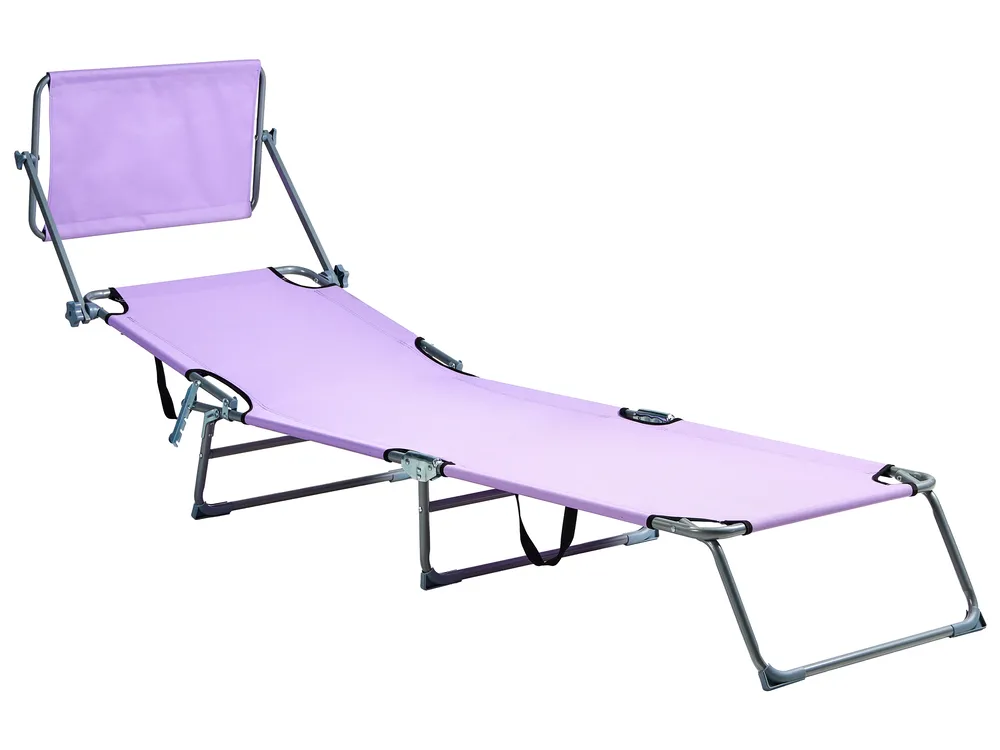 Sun Lounger FOLIGNO Reclining Metal Violet_995229