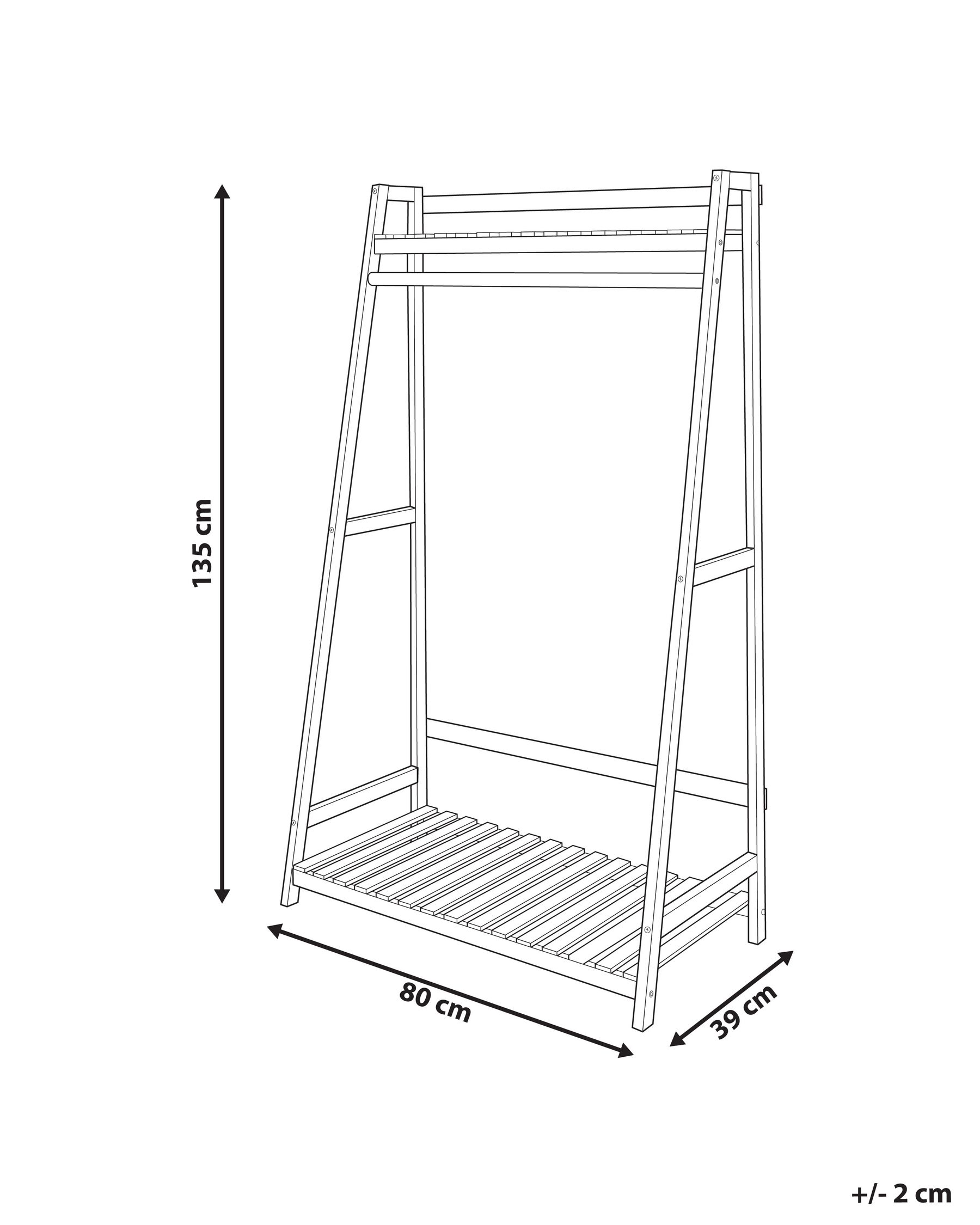 Wooden Clothes Rack Light Wood BAKER_935390
