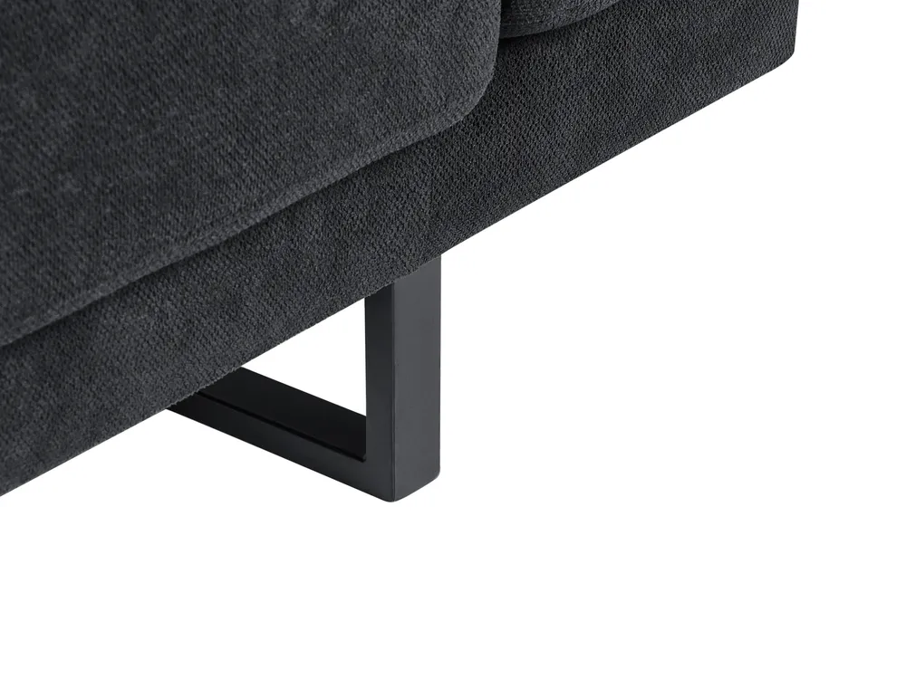 Corner Sofa 4 Seater IKAST Fabric Black Right Hand_959959
