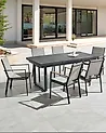 Conjunto de 6 sillas de jardín BUSSETO Metal Negro
