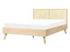 Cama con somier madera clara 140 x 200 cm MONPAZIER_863373