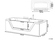 Corner Hot Tub with LED SAMANA 1530 x 710 mm White_803385