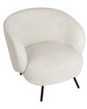 Fauteuil en bouclé blanc MAKELA_927686