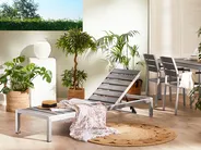 Sun Lounger NARDO Reclining Metal Grey_708273