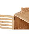 Bamboo Bathroom Shelving Unit Light Wood LEHI _927655