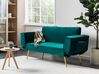 Velvet Sofa Bed Emerald Green SAARELA_932665