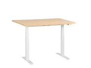 Biurko regulowane elektrycznie DESTINES 120 cm 72 cm Jasny brąz/ biały_1000292
