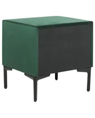 2 Drawer Bedside Table SEZANNE Velvet Dark Green_892508