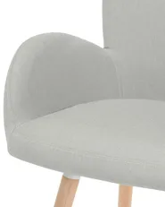 Set of 2 Dining Chairs BROOKVILLE Fabric Light Grey_731288