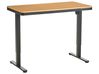 Biurko regulowane elektrycznie PENLY 120 cm 60 cm Z portem USB Czarny/ jasny brąz