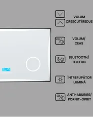 Oglindă LED pentru baie ONLAY 100 cm 60 cm Argintiu_940477