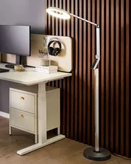 Lampada da terra a LED CARINA con dimmer Metallo Argento_855386
