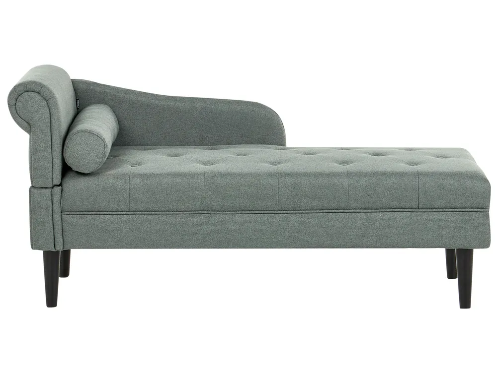 Left-Hand Chaise Longue YVOIRE Fabric Green