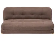 Sofa Bed 2 Seater ESBJERG Faux Linen Brown_1059247