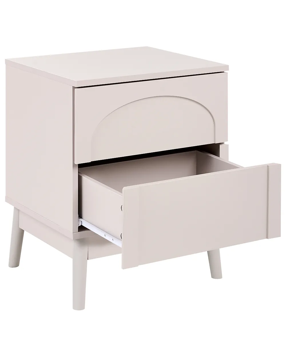 2 Drawer Bedside Table BOULIA Light Beige_1168902