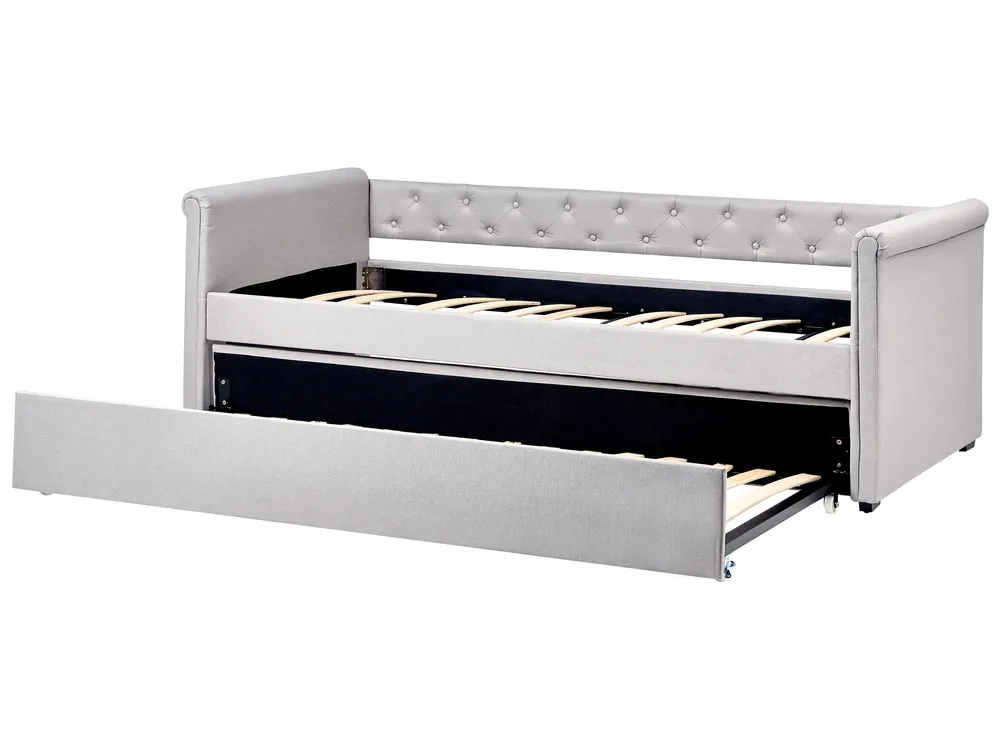 Trundle Bed Fabric LIBOURNE 90 x 200 cm (EU Single) Light Grey_759985