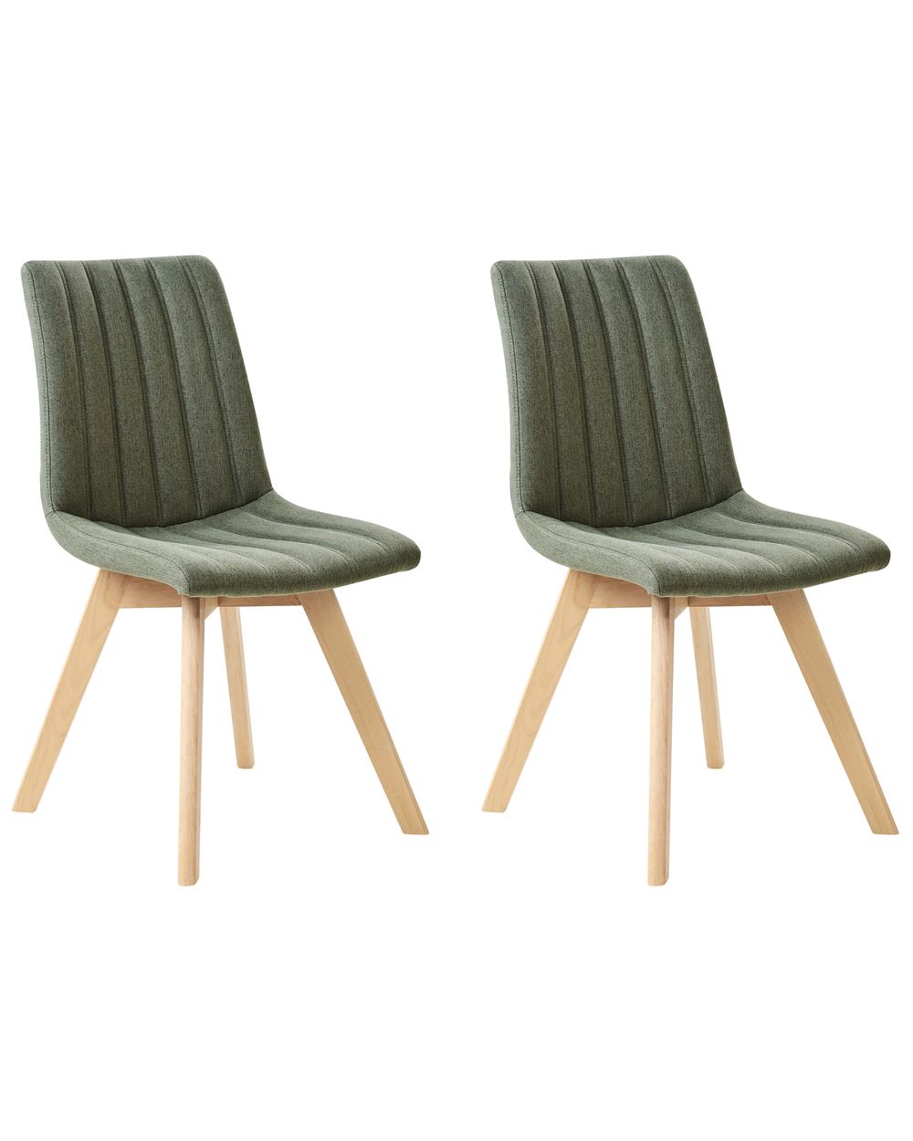 Conjunto de 2 cadeiras de jantar CALGARY Tecido Verde escuro