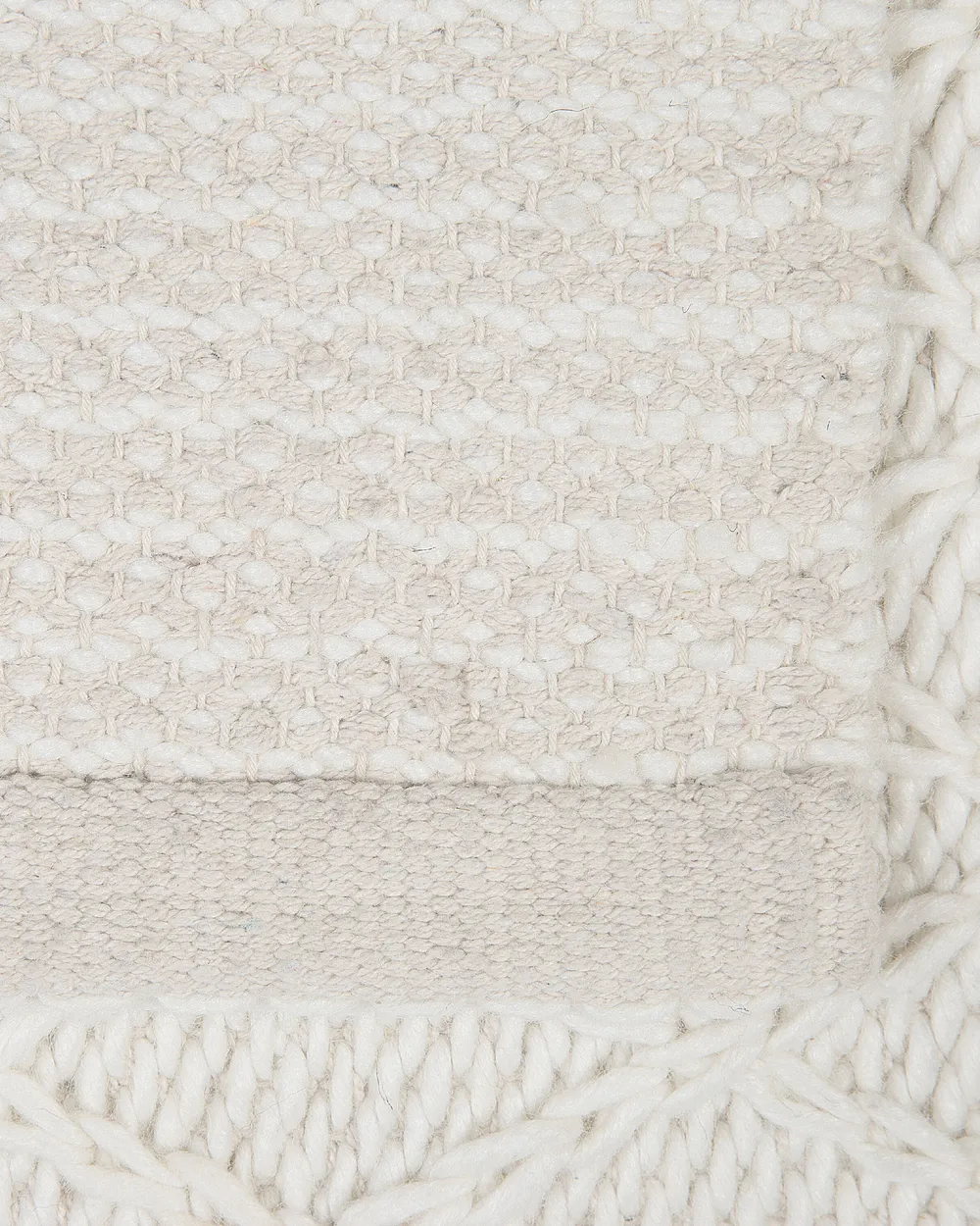 Rug ERZIN Off-White 140 x 200 cm Wool_849389